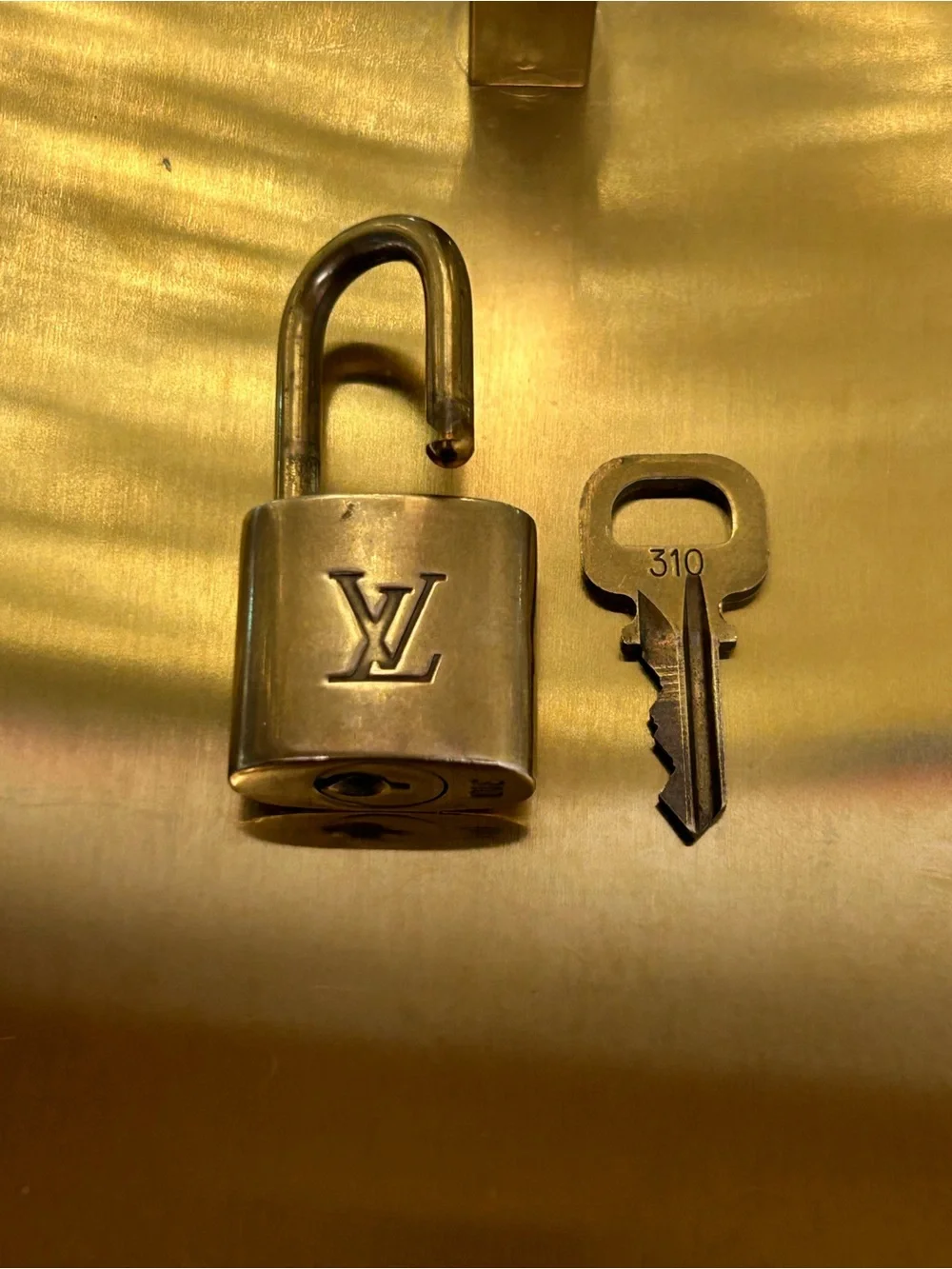 Louis Vuitton Brass Padlock with Key - Gold No. 310